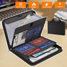 Dokumentenmappe A4 Feuerfeste Fächermappe 12Fächern Dokumententasche Aktenordner