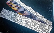 Hübscher 800 Silber Kamm  aus Italien floreal Blüten Jugendstil Art Deco