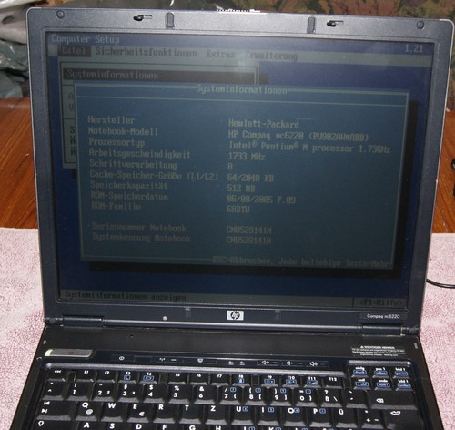 Compaq nc6220 intel - hp,