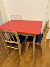 Geuther Sitzgruppe für Kinder, 2 Stühle, 1 Tisch, Echtholz