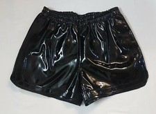 Lack PVC Shorts mit Gummizug