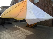 1x Fallschirm ca. 6m Deko Schirm Sonnensegel Garten Plane Dach ex BW Bundeswehr