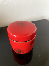 MELITTA CERACRON rote Keramik  Deckeldose Zuckertopf  h=7cm