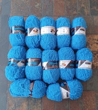 blaue  Effektwolle 12 Knäule