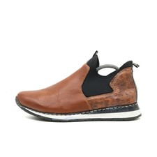 Rieker Damen N4021-24 Sneaker Braun Synthetik Low-Top Revolution Slipper EU 41