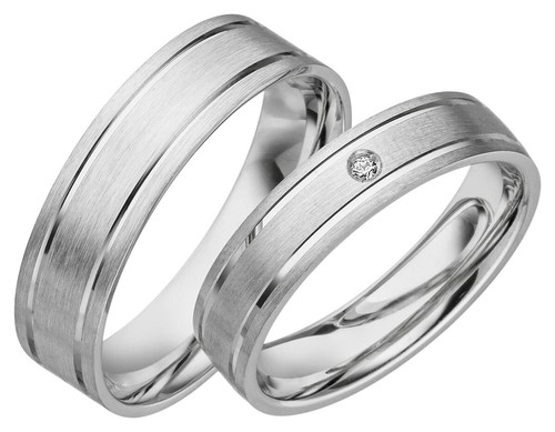 Trauringe silber - 2x, jc