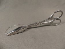 vintage Gebäckzange - florales Muster - 90er Silberauflage Nr.15