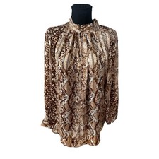 H&M Bluse Damen Gr 46 Braun