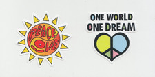 2 Peace Frieden Love Aufkleber