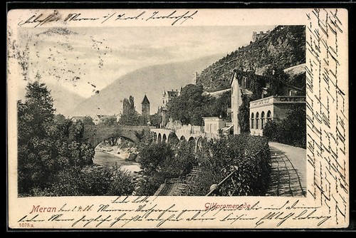Ansichtskarte meran - ansichtskarte,