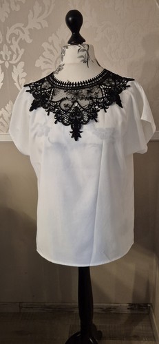 Shein bluse weiß schwarzer - *shein,