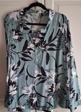 Schlupfbluse **Liberty*** Gr. L grün/weiss/schwarz