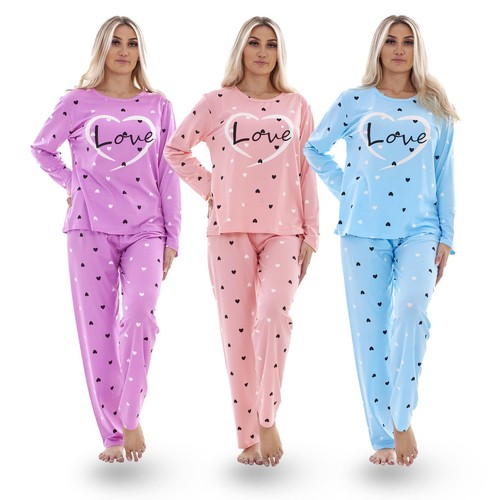 Damen love heart pyjama - damen,