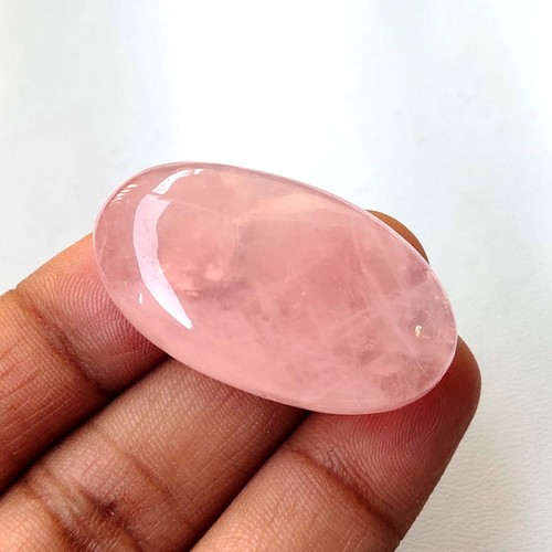 Rosa rosenquarz cabochon - rosenquarz, ovale