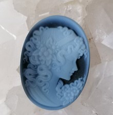 Kamee, Gemme, Onyx Lagenstein, Frauenkopf