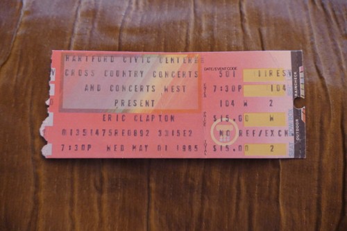 Ticket eric clapton 1985 - , uk