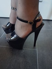 Extrem high heels schwarz lack - extrem,