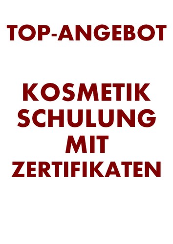 Fachkosmetik schulung - fachkosmetik,