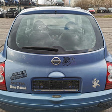 Nissan Micra K12 Heckklappe Klappe Deckel hinten T12 Cornflower Blue 3trg TEXT