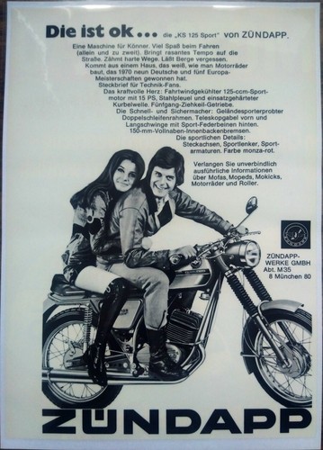 Zündapp 125 sport - zündapp, werbung