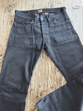 Indigofera Black Gunpowder Selvedge Jeans, Size 32 /34, Super Fading!