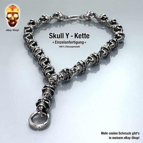 Skull y halskette - mm, y-halskette
