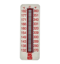 10x RS Pro Temperaturetikettenanzeige 132°C bis 182°C selbstklebend klebend 11 Stufen
