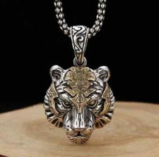 Halskette Tiger silber gold