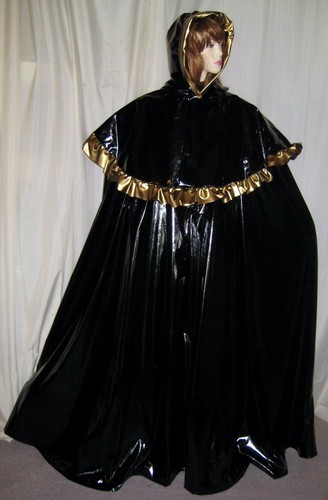 Lackcape kutschercape lang mit - lackcape,