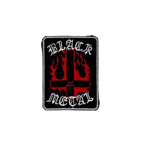 Black metal kreuz - kreuz, aufnäher