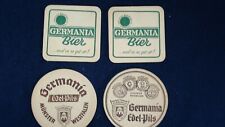 4x Germania Bier/Pils, Münster, BIERDECKEL, 60er Jahre: "Goldene Medaillen"
