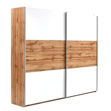 kleiderschrank weiß mit Holz