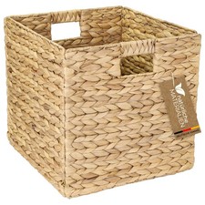 HMF Aufbewahrungskorb, Regalkorb geflochten Wasserhyazinthe passend für Kallax