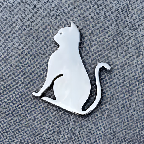 Metall katze cat chrom - katze,