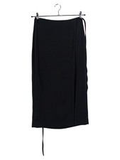 MANGO Wickelrock Maxirock Damen Schwarz Gr. S 36 Viskose Casual Alltag