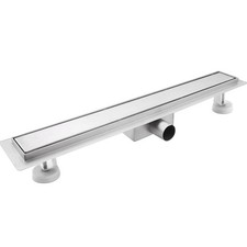 Duschrinne 60 cm, Befliesbar Duschrinne extra flach, Edelstahl Bodenablauf