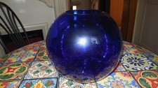 Glasvase, Ballonvase, blau, Höhe 20cm, 1 x gebraucht!