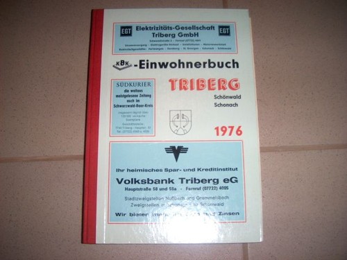 Triberg einwohnerbuch - triberg,,
