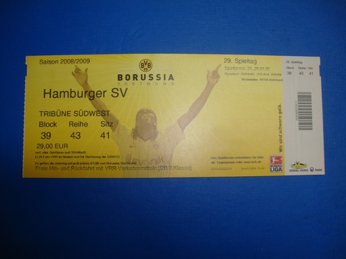 Ticket bvb dortmund - dortmund, hsv