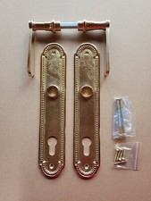 Antik Style Messing Poliert Türgriff PZ92 Langschild Tür Klinke Beschlag S141PPZ