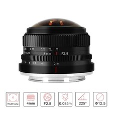7artisans 4mm F2.8 225°