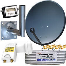 Satanlage 60 cm Spiegel 25cm Wandhalter 20m kabel HD Twin LNB Satfinder 3D 4K 8K