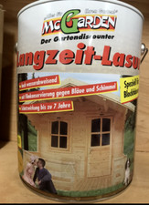 5€/L McGarden Langzeit-Lasur Eiche hell 5L Holzlasur Holzschutz Blockhaus (S348)