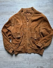 Braune Wildleder Blouson Jacke