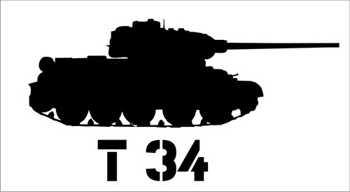Panzer aufkleber aus - panzer, t-34,