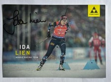orig. Autogrammkarte Biathlon Ida Lien