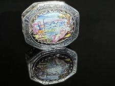 Antike Silber Pillendose Barock mit Emailbild Amor Erotik wohl um 1750