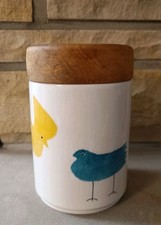 Porzellandose Mit Holzdeckel