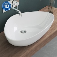 Waschbecken keramik Aufsatzwaschbecken Badezimmer Waschtisch mit NANO-Schutz NEU