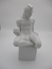 Porzellan Figur Sternzeichen Waage Royal Copenhagen männlich weiß